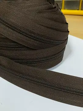 Zipper Resleting Roll Coklat