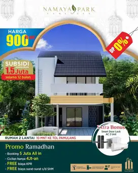 Dijual RUMAH 2LT, Modern Tropical, 3KT, 3KM, dkat mall Sawangan, Depok
