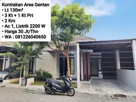 Sewa Rumah Area Gentan Ada AC 1 dan Satpam 24 JAM, Dekat Laweyan