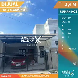 Dijual Rumah Kos Full Furnish di Jl Angklung Malang