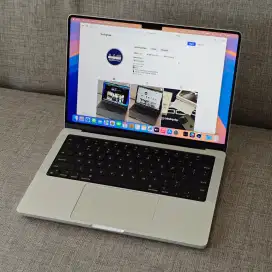 Macbook Pro M1 Pro 14 Inch 16/512Gb Silver Eks Ibox Siap Pakai
