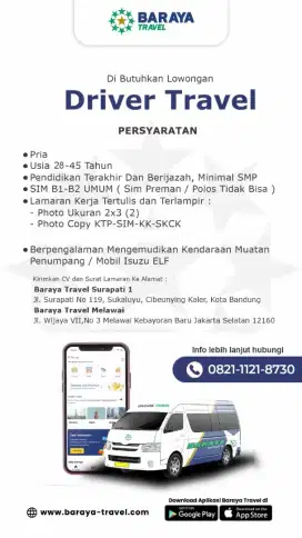Driver Travel dan kargo