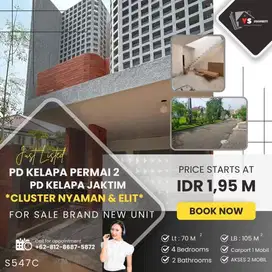 PD KELAPA PERMAI 2 JAKTIM  RUMAH MODERN INDUSTRIAL READY UNIT S547C
