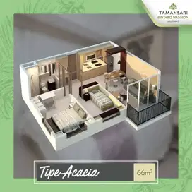 Apartemen 2BR Fully Furnished di Tamansari Bintaro Mansion – Siap Huni