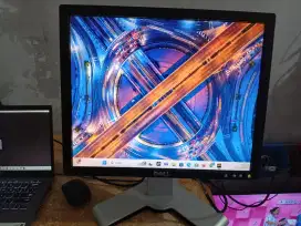 Monitor LCD DELL 17 inch square kotak