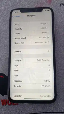Iphone X 64gb garansi resmi SECOND Mulus