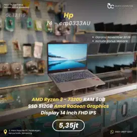 HP 14-em0333AU | Ryzen 3 7320U 8GB 512GB