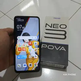 Tecno Pova Neo 3 8/128 4G Fulset segel mulus 95%.harga 1.350 net