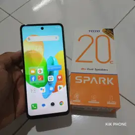 Tecno Spark 20c 4/128 4G Fulset segel mulus 98% Garansi.harga 950 net