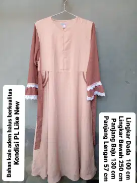Gamis hijab branded berkualitas bhn adem TebalLebar SEPERTI BARU semua