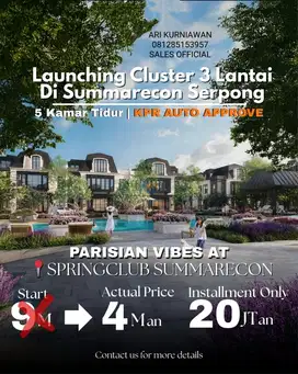 BELLEFONT at THE SPRINGS summarecon serpong 4,2m type 8 10 12 inc lift