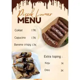 Piscok Coklat Lumer & banana crispy