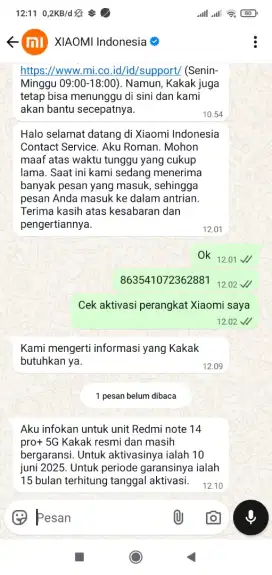 Redmi note 14 pro plus 5G (8/256) usia seminggu