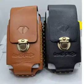 Dompet/tas handphone pria kulit sapi model berdiri