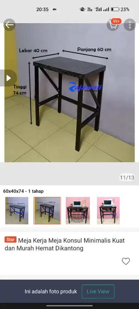 0Meja Kerja Meja Konsul Minimalis Kuat dan Murah Hemat Dikantong