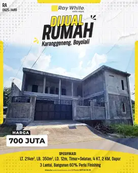 RUMAH MEGAH DI LINGKUNGAN NYAMAN KARANGGENENG BOYOLALI