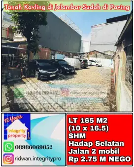 IP3029: Tanah Kavling Sudah di Paving Area Jelambar