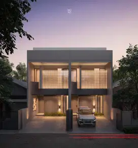 NEW Design - Rumah baru monokromatik di Sutorejo Tengah