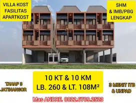 JUAL VILLA KOST FASILITAS APARTKOST ITB JATINANGOR TAHAP 3 - LT. 108m²