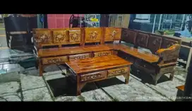 Kursi jati sudut