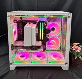 Gaming PC Ryzen 5 7500F RTX 4060 B650M 16GB DDR5 NVMe White Grafis