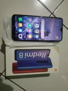 Redmi 8 4/64gb lengkap mulus normal nominus