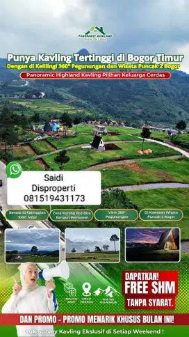 Tanah Kavling Murah Strategis Dekat Wisata Bogor Timur