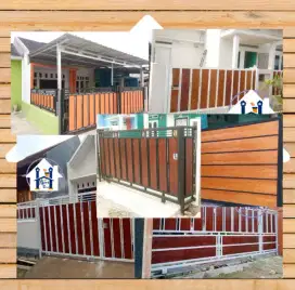 Pintu pagar gerbang ,tralis ,kanopi atap teras minimalis