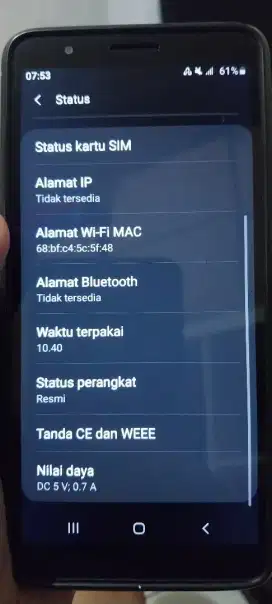 Samsung A01Core 2/16 Batangan Normal Apa adanya