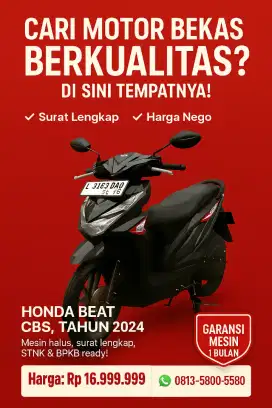 DIJUAL *HONDA BEAT CBS 110 TAHUN 2024*