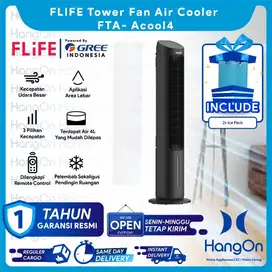 Gree Flife Acool 4 Tower Kipas Angin Fan air cooler kapasitas 4 liter