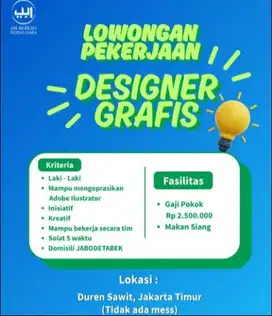LOWONGAN DESIGNER GRAFIS