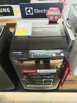 MESIN CUCI SHARP ES-M8500XT-SA, 8,5 KG. CICILAN TANPA DP, SYARAT KTP