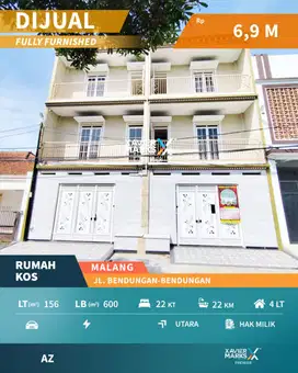 Dijual Rumah Kos Aktif Bagus Terawat di Lowokwaru Malang Dekat Kampus