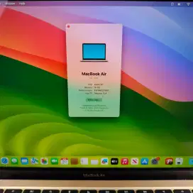 Macbook Air M1 2020 Ram 16 Ssd 512
Layar 13 inch Full set Rose Gold