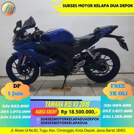 YAMAHA R15 V3 2019 CASH/KREDIT SYARAT MUDAH KTP/KK