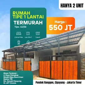 Rumah Murah Cibubur Cipayung Cilangkap Munjul Pondok Ranggon Jakarta