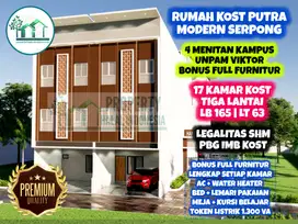 Jual Rumah Kost Putra Dekat Kampus UNPAM Viktor Serpong Full Furnish