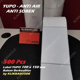 LABEL YUPO 100 X 150 MM - A6 - TAHAN AIR TAHAN GORES - TAHAN CUACA MUR