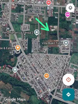 DIJUAL Tanah Luas Siap Bangun Jl Joyo Agung
