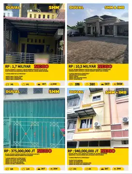 DIJUAL & DISEWAKAN RUMAH & TANAH DI LOKASI STRATEGIS MEDAN