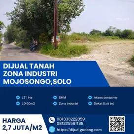 Aset Langka! Tanah Industri 1 Ha Banjarsari, sangat luas