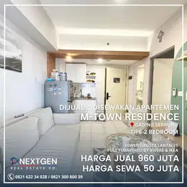 Dijual Apartemen M-Town Residence Gading Serpong 2 Bed F