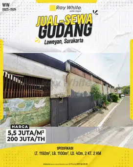 Gudang di Kawasan Kampung Batik Laweyan Solo, Cocok Untuk Kost