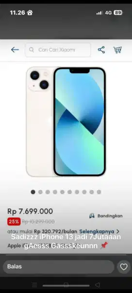 IPHONE 13 Promo cicilan free 1 kali cicilan