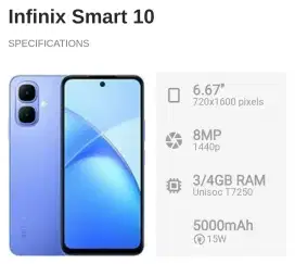 Infinix keluar hp baru smart 10