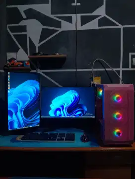PC GAMING + 2 Monitor | 32GB | VGA R7 240 4gb gddr5 | Samsung | Lenovo