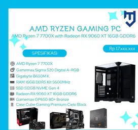 PC Gaming Combo AMD Ryzen 7 7700X With Radeon RX 9060 XT 16GB GDDR6