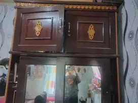 Lemari baju dorong dua tinggkat