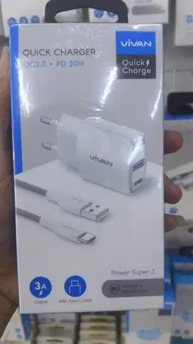 TRAVEL CHARGER TYPE-C VIVAN POWER SUPER 3